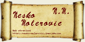 Neško Molerović vizit kartica